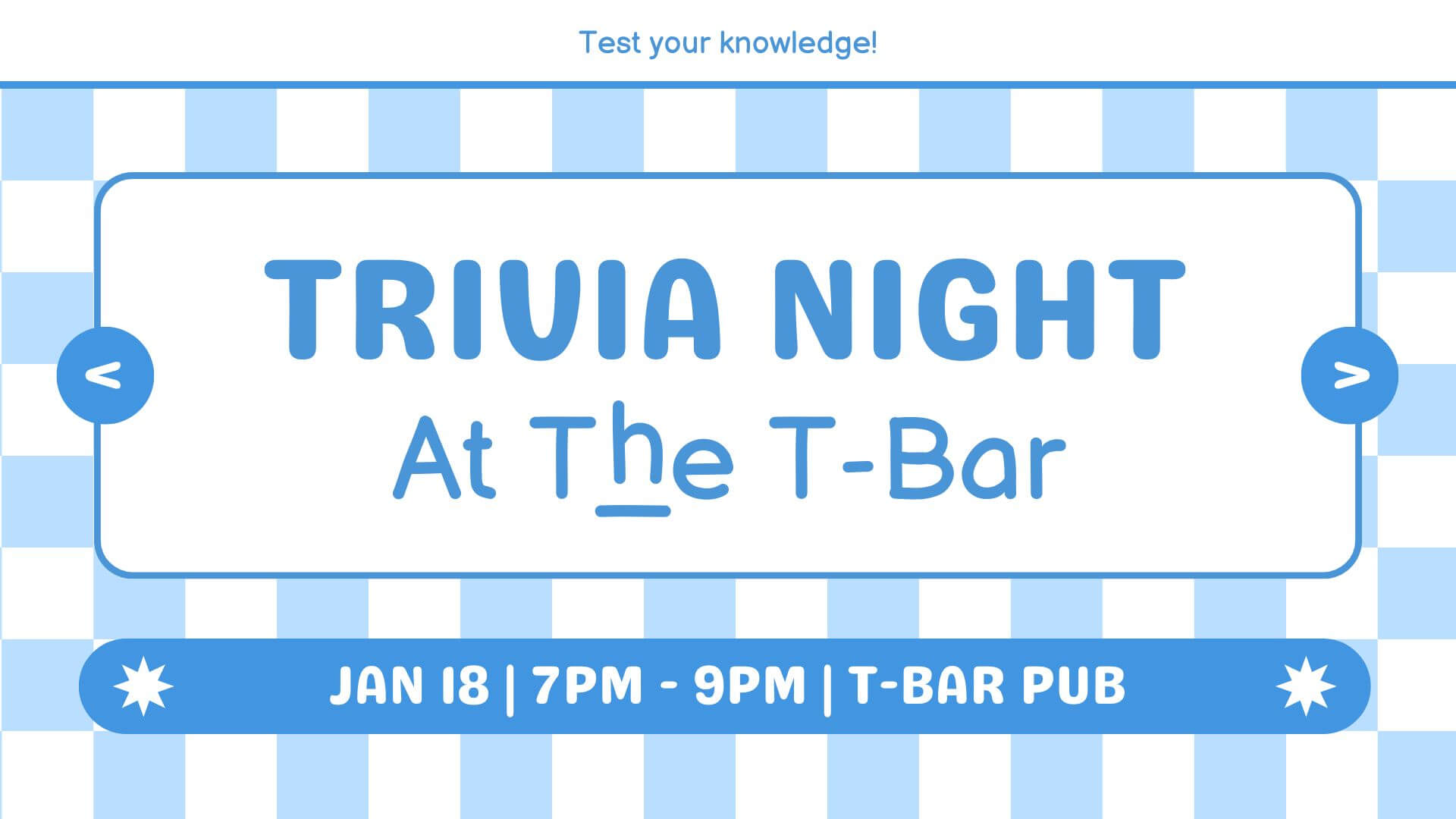Trivia Night – Jan 18