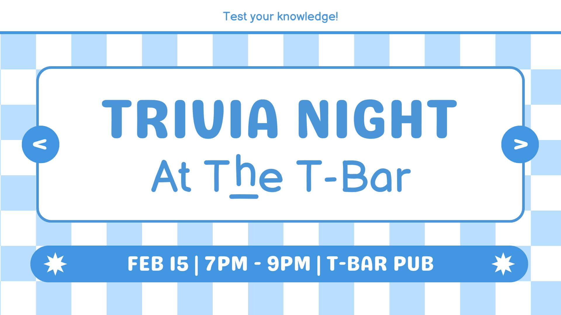 Trivia night – Feb 15